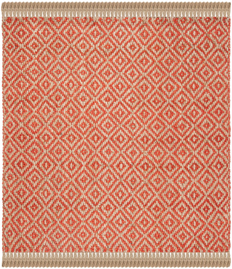 Safavieh Natural Fiber 6'-0" x 6'-0" Rug in Fuchsia / Natural