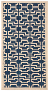 Safavieh Courtyard 2'-7" x 5'-0" Rug in Navy / Beige