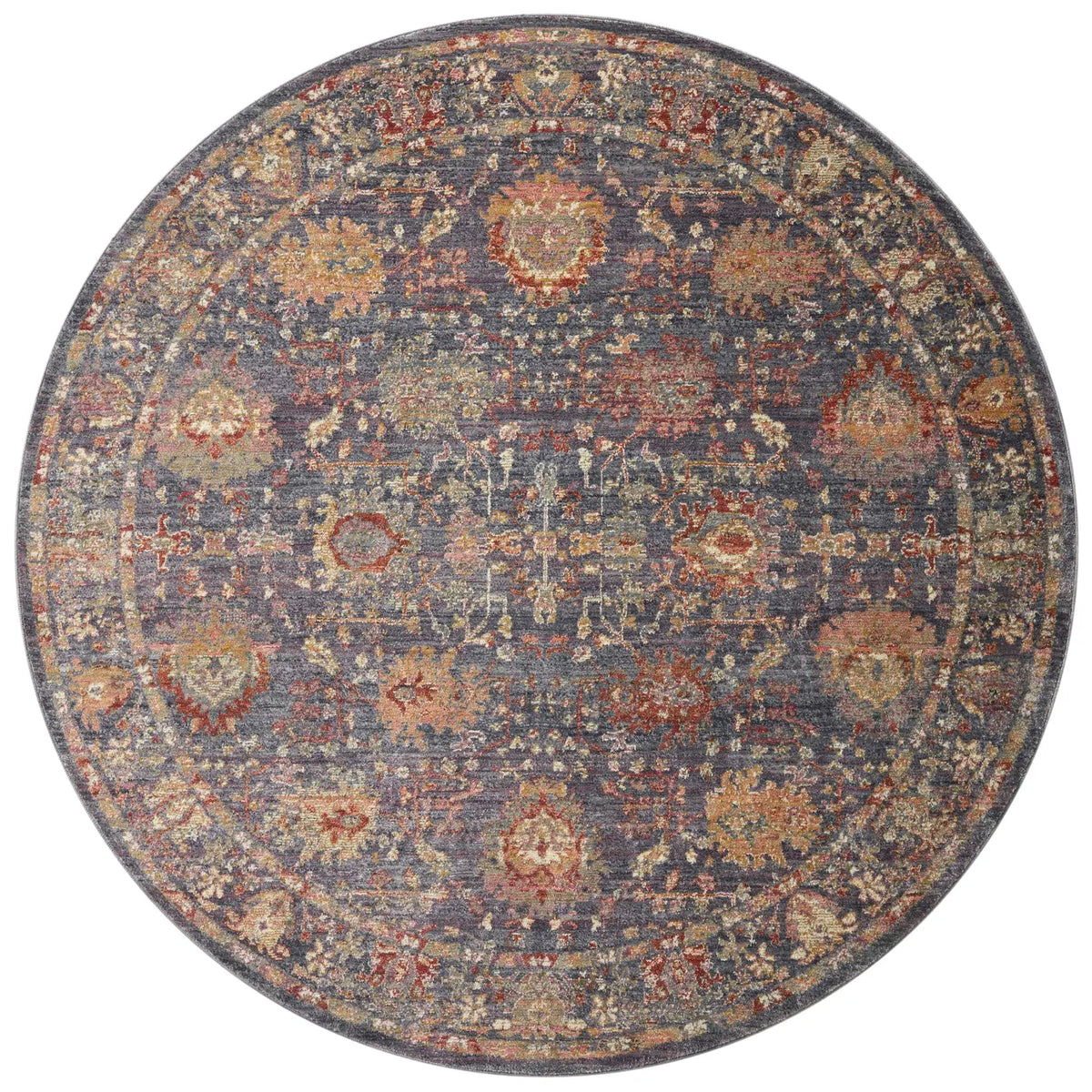 Loloi Giada Gia-01 Grey/Multi Rugs - round flat
