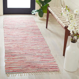 Safavieh Rag Rug 2'-3" x 10'-0" Rug in Red / Multi