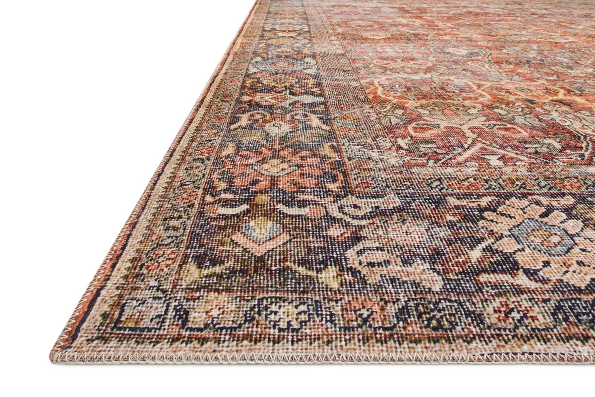 Loloi Layla Lay-02 Spice / Marine Rugs - rug corner