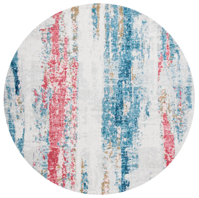 Safavieh Madison 6'-7" x 6'-7" Rug in Ivory / Blue