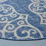 Safavieh Courtyard 6'-7" x 6'-7" Rug in Navy / Grey