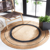 Safavieh Natural Fiber 5'-0" x 5'-0" Rug in Black / Natural