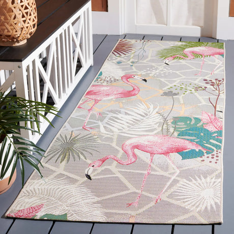 Safavieh Barbados 500 2'-8" x 10'-5" Rug in Grey / Pink