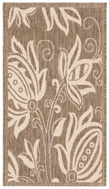 Safavieh Courtyard 2'-0" x 3'-7" Rug in Brown / Natural