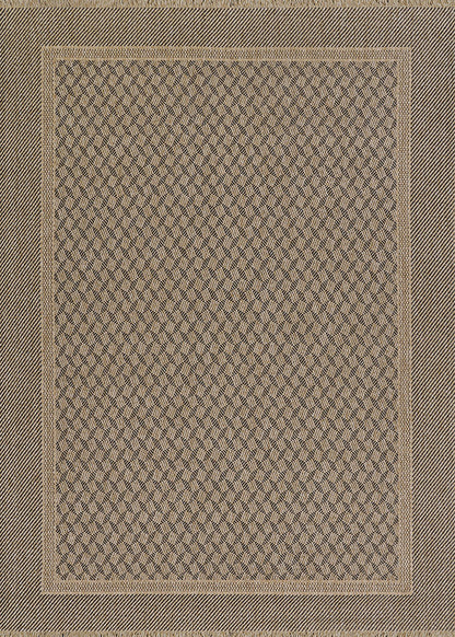 Couristan Naturalistic Symmetry 3705/1004 Natural/Black Area Rug