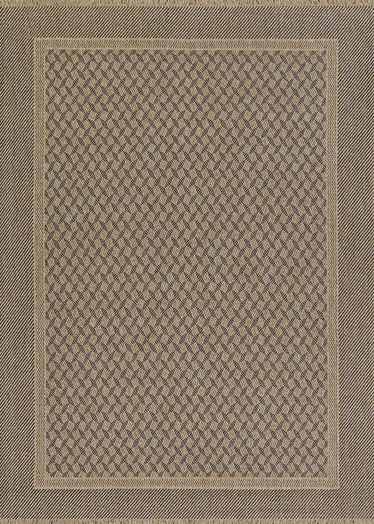 Couristan Naturalistic Symmetry 3705/1004 Natural/Black Area Rug