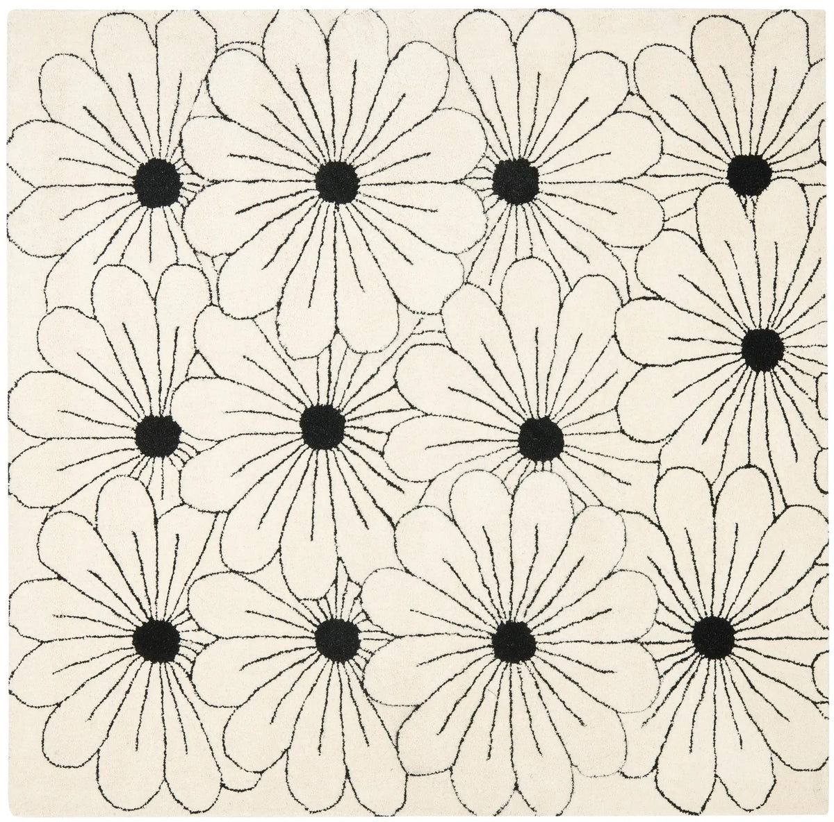 Safavieh Soho 6'-0" x 6'-0" Rug in Ivory / Black