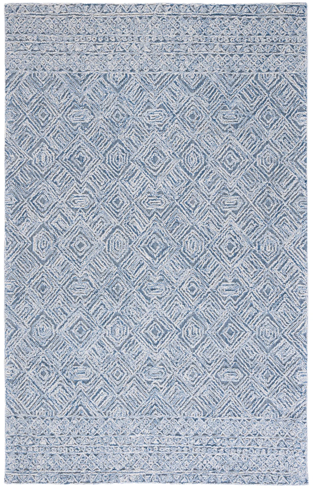 Safavieh Textual 4'-0" x 6'-0" Rug in Blue / Ivory