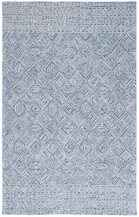 Safavieh Textual 4'-0" x 6'-0" Rug in Blue / Ivory