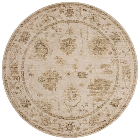 Loloi Willa WIA-04 Fog / Natural Power Loomed Rug - round flat
