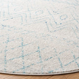 Safavieh Madison 700 6'-7" x 6'-7" Rug in Ivory / Aqua
