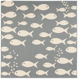 Safavieh Courtyard 6'-7" x 6'-7" Rug in Dark Grey / Beige