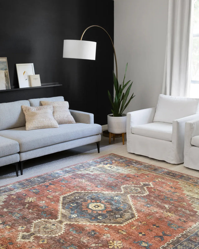 Loloi Skye Sky-11 Rust/Blue Rugs - room scene 1