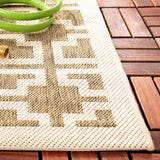 Safavieh Courtyard 4'-0" x 5'-7" Rug in Mocha / Beige