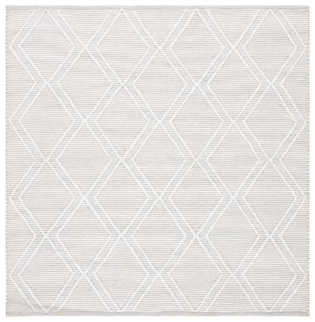 Safavieh Kilim 6'-0" x 6'-0" Rug in Light Grey / Ivory