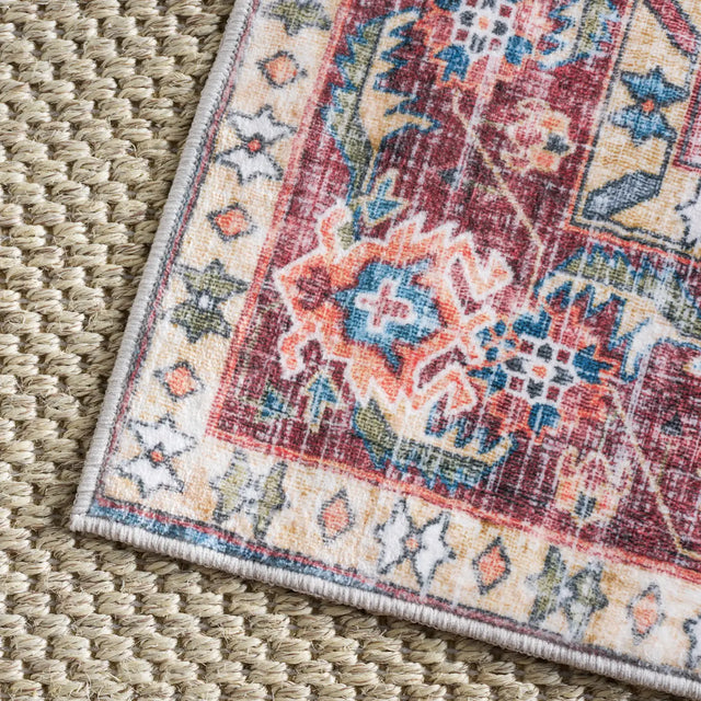 Safavieh Martha Stewart Washable 5'-0" x 7'-0" Rug in Red / Blue