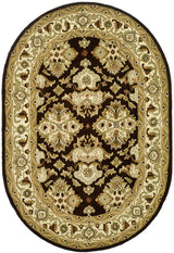 Safavieh Heritage 4'-6" x 6'-6" Rug in Espresso / Ivory