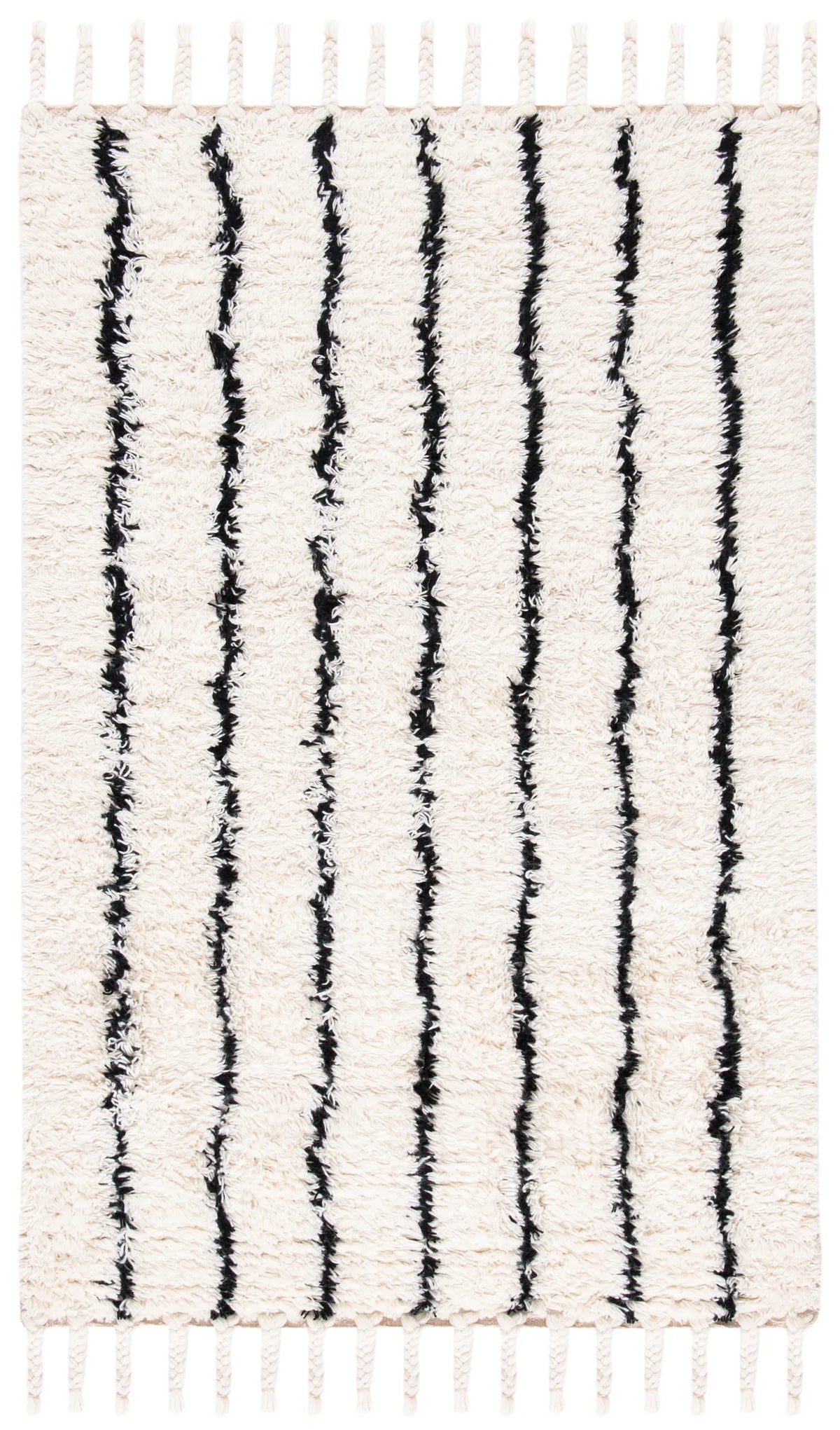 Safavieh Casablanca 4'-0" x 6'-0" Rug in Black / Ivory