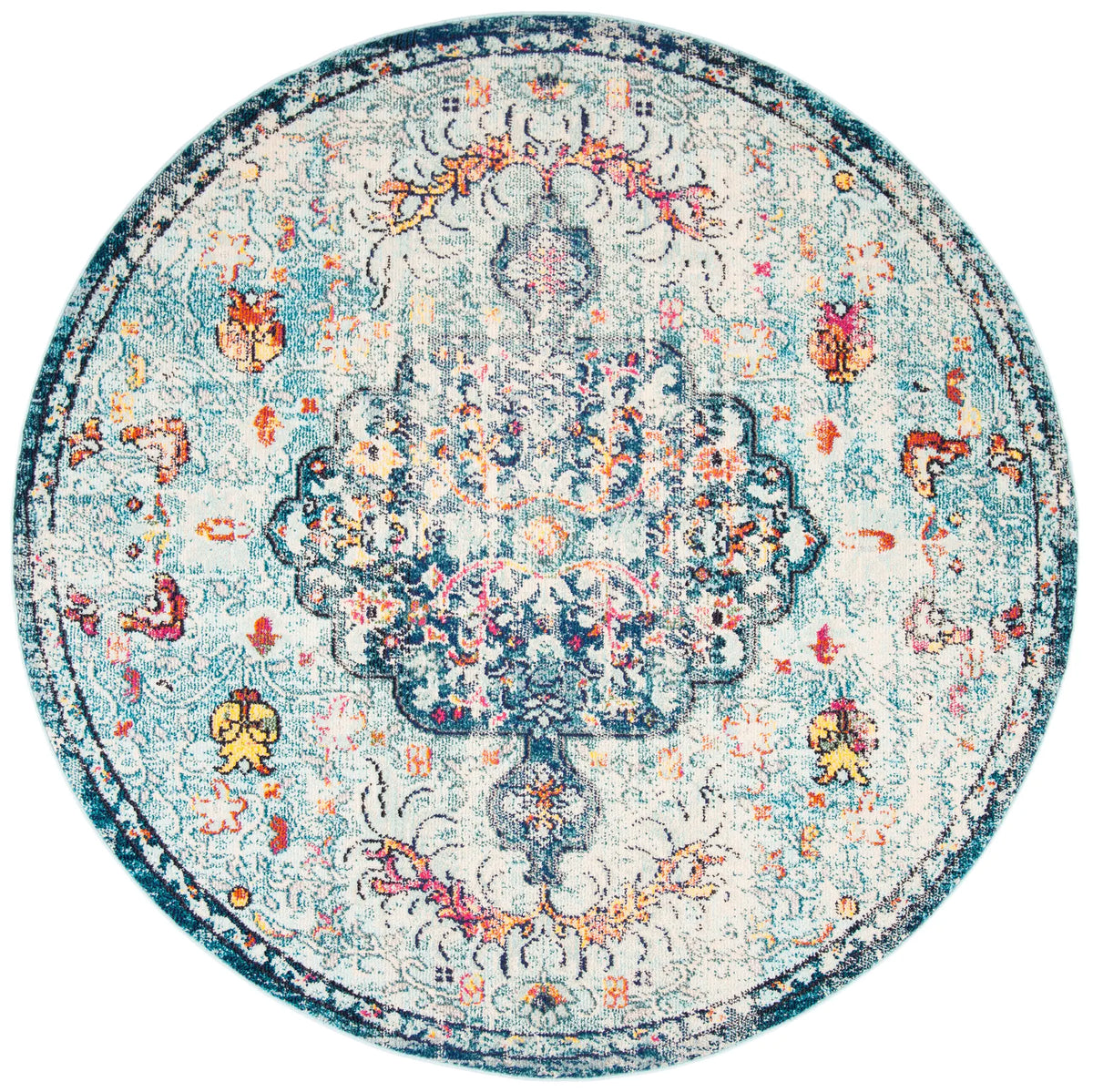 Safavieh Madison 10'-0" x 10'-0" Rug in Navy / Light Blue