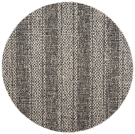 Safavieh Courtyard 6'-7" x 6'-7" Rug in Light Grey / Black
