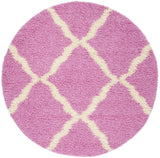 Safavieh Sgd-Dallas Shag 6'-0" x 6'-0" Rug in Pink / Ivory