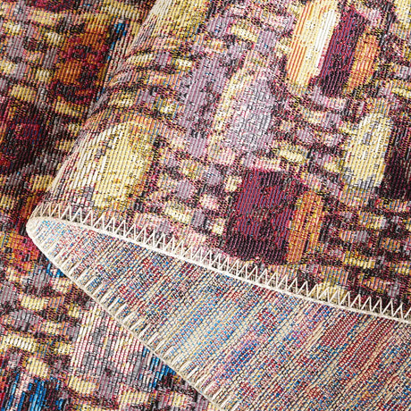 Safavieh Barbados 500 4'-0" x 6'-0" Rug in Purple / Green Rust