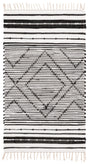 Safavieh Striped Kilim 3'-0" x 5'-0" Rug in Black / Ivory