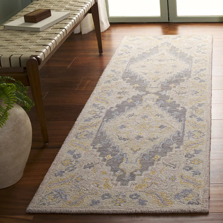 Safavieh Micro-Loop 2'-3" x 7'-0" Rug in Beige / Grey