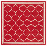 Safavieh Courtyard 6'-7" x 6'-7" Rug in Red / Beige