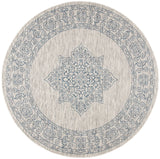 Safavieh Courtyard 6'-7" x 6'-7" Rug in Grey / Navy