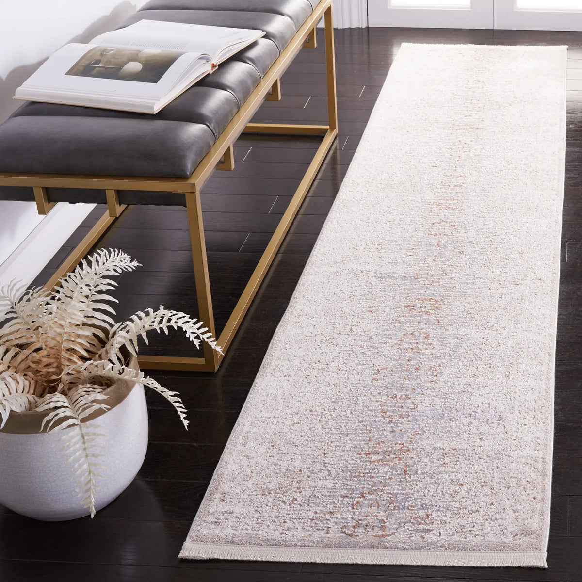 Safavieh Marmara 2'-0" x 8'-0" Rug in Beige / Blue Rust