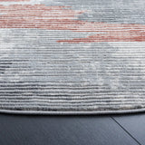 Safavieh Invista 6'-7" x 6'-7" Rug in Light Grey / Rust
