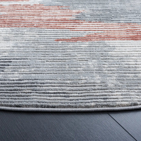 Safavieh Invista 6'-7" x 6'-7" Rug in Light Grey / Rust
