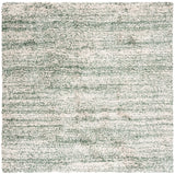 Safavieh Hudson Shag 7'-0" x 7'-0" Rug in Ivory / Green