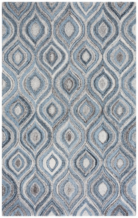 Safavieh Abstract 4'-0" x 6'-0" Rug in Grey / Blue