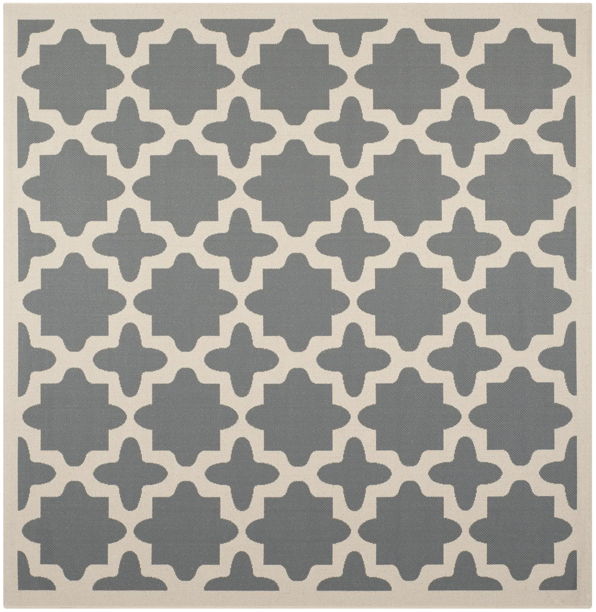 Safavieh Courtyard 6'-7" x 6'-7" Rug in Anthracite / Beige