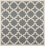Safavieh Courtyard 6'-7" x 6'-7" Rug in Anthracite / Beige