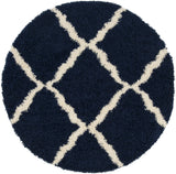 Safavieh Sgd-Dallas Shag 6'-0" x 6'-0" Rug in Navy / Ivory