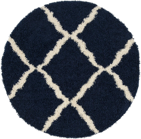 Safavieh Sgd-Dallas Shag 6'-0" x 6'-0" Rug in Navy / Ivory