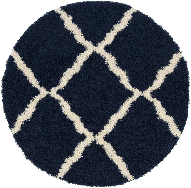 Safavieh Sgd-Dallas Shag 6'-0" x 6'-0" Rug in Navy / Ivory