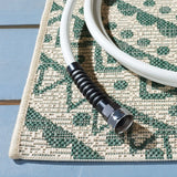 Safavieh Courtyard 4'-0" x 5'-7" Rug in Beige / Dark Green