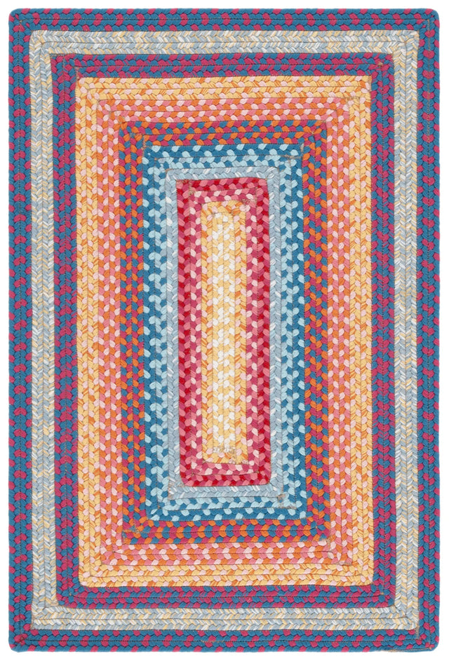 Safavieh Braided 2'-0" x 3'-0" Rug in Red / Orange