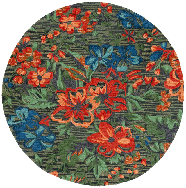 Safavieh Jardin 6'-0" x 6'-0" Rug in Blue / Orange