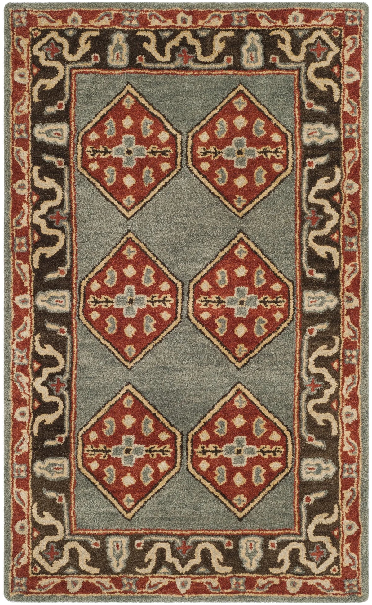 Safavieh Heritage 3'-0" x 5'-0" Rug in Blue / Charcoal