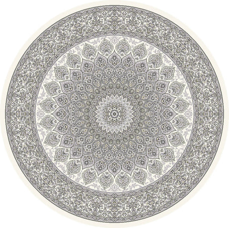 Dynamic Rugs Ancient Garden 57090 Cream / Grey Rugs - Round
