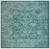 Safavieh Courtyard 6'-7" x 6'-7" Rug in Turquoise