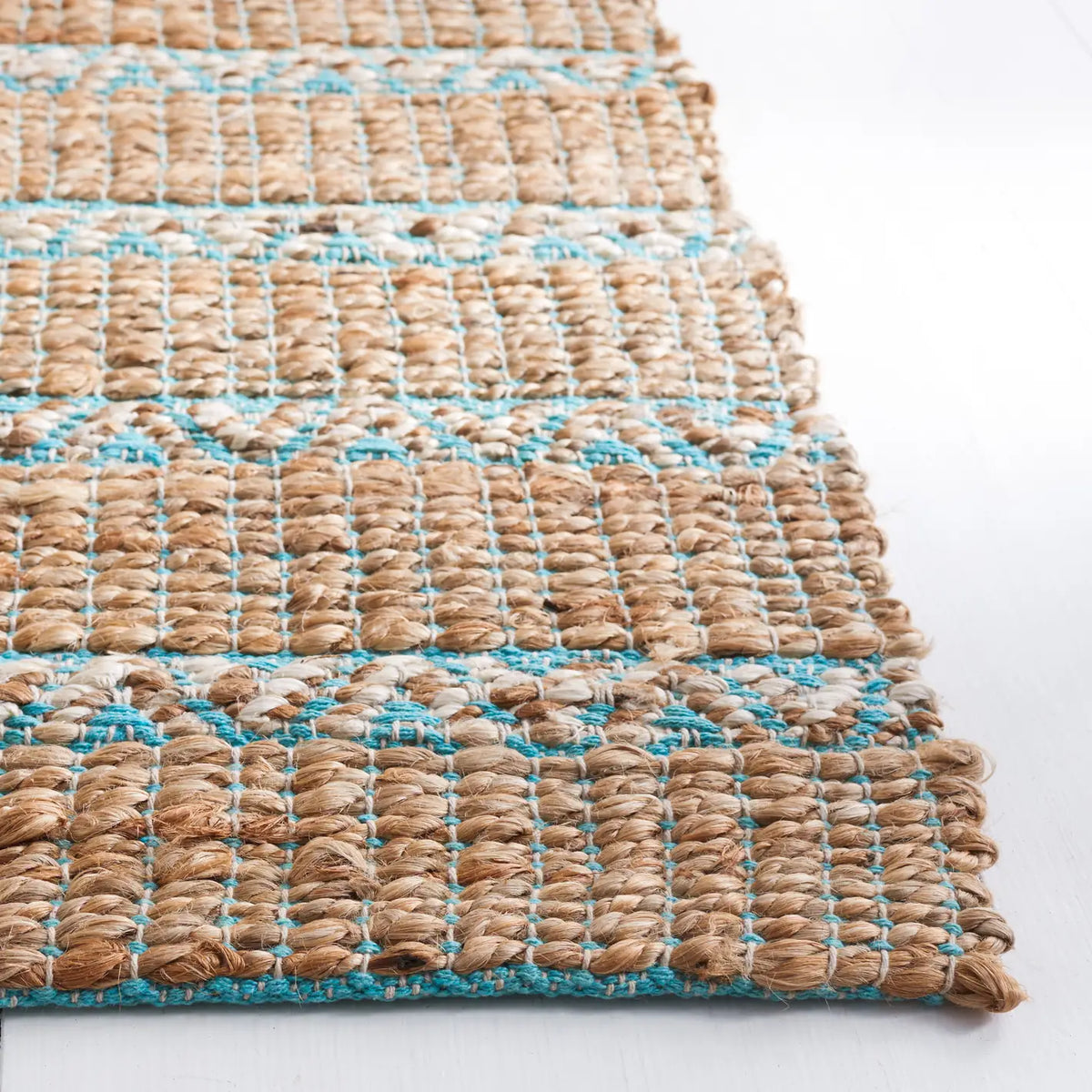 Safavieh Natural Fiber 4'-0" x 6'-0" Rug in Teal / Natural