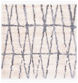 Safavieh Berber Fringe Shag 6'-7" x 6'-7" Rug in Cream / Grey